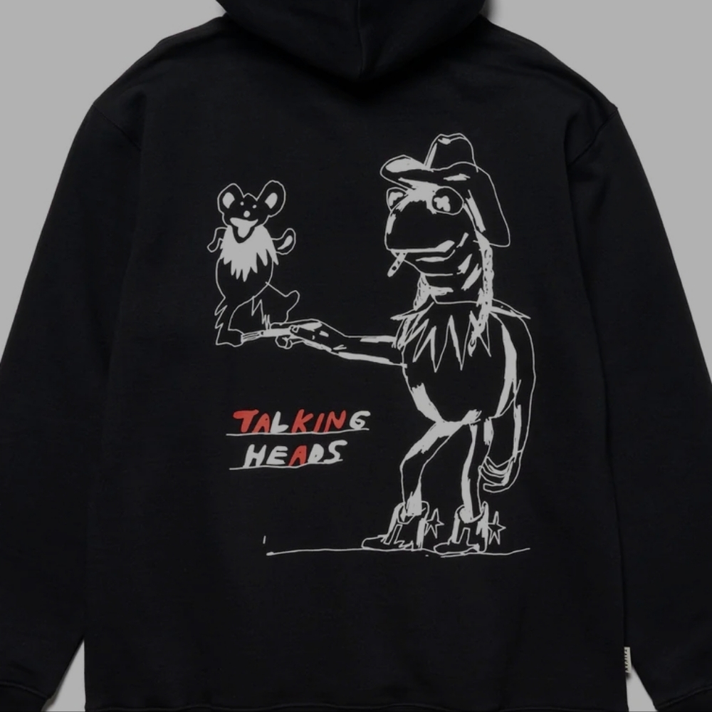 Taikan x Kyle Stewart kermit frog grateful dead black Hoodie